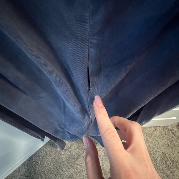 VETTA ✨ Jumpsuit super soft wide leg apron top tie back pockets navy blue | Sz 0 - Picture 5 of 7